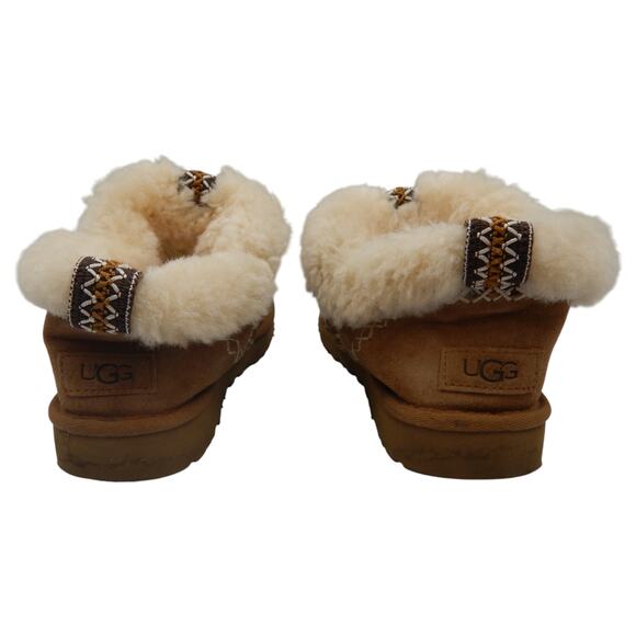 UGG Classic Ultra Mini Alpine Suede Plush Shearling Ankle Winter Boots Brown 6 - Picture 5 of 9